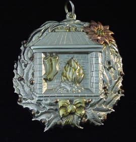 1994 Buccellati Fireplace Sterling Ornament image