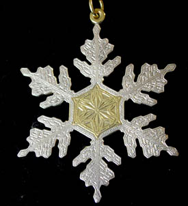 1995 Buccellati Snowflake Sterling Ornament image