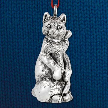 Cat of Mine Purr-fect Posture Kitten Sterling Ornament image