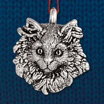 Cat of Mine Kitten Face Sterling Ornament Pendant image