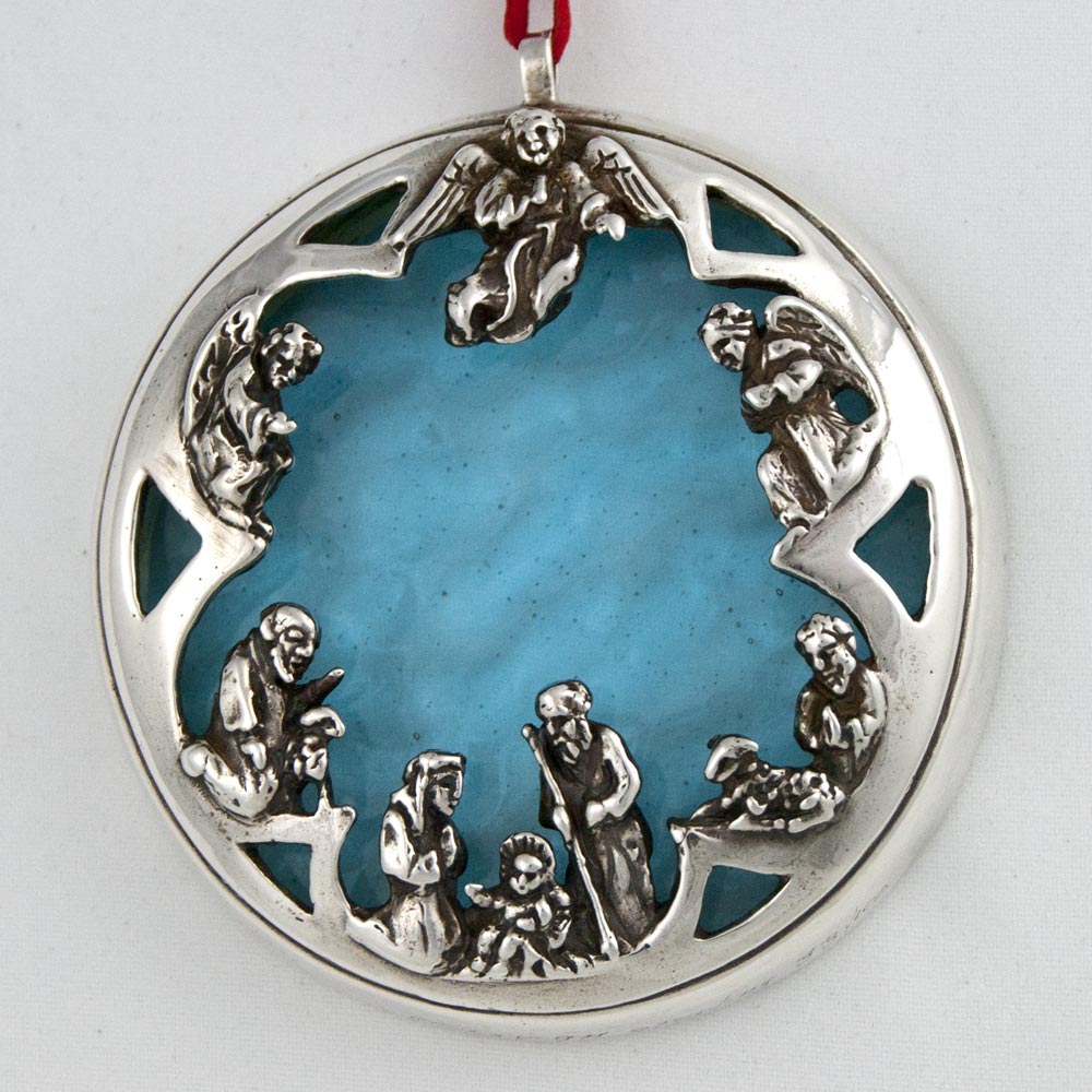 Sterling Collectables 1996 Cavanaugh Round Yon Virgin Glass & Sterling