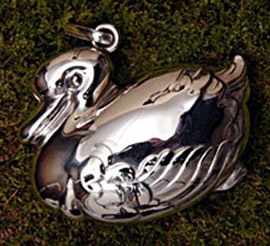 Cazenovia Duck Sterling Ornament