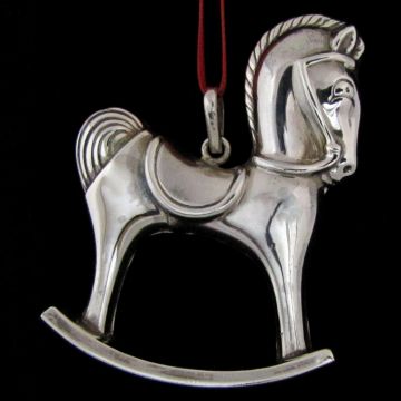Cazenovia Rocking Horse Sterling Ornament