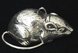 Cazenovia Christmas Mouse Sterling Ornament image