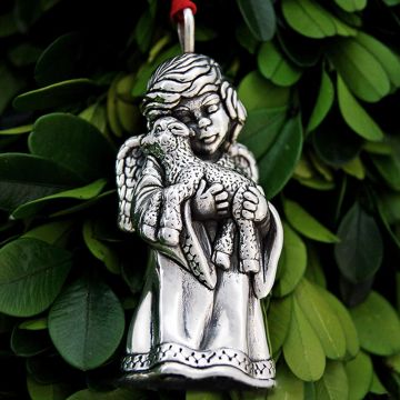 Cazenovia Child with Lamb 3-D Sterling Ornaments image
