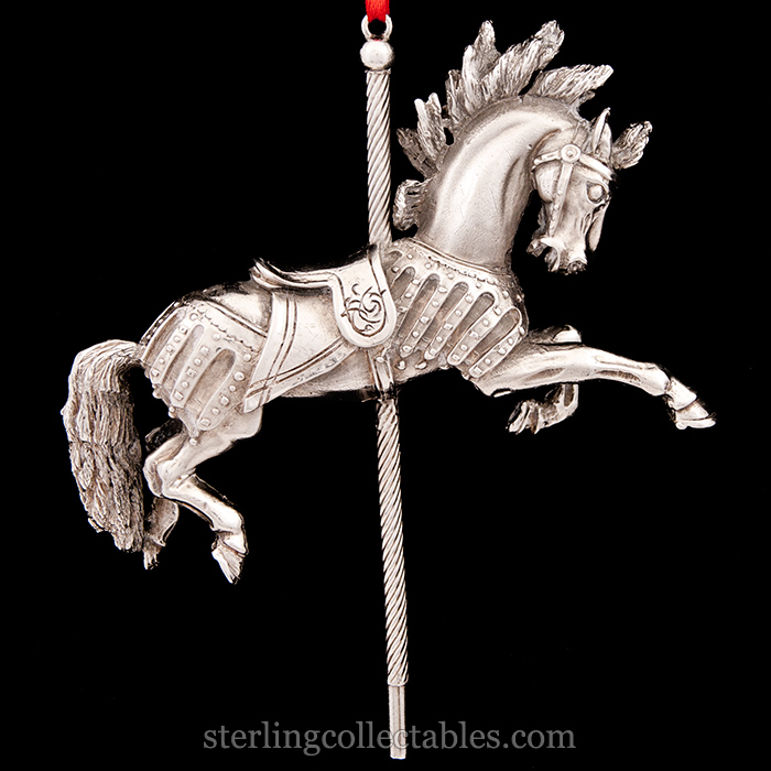 Sterling Collectables Cazenovia Illinois Horse Carousel 3D Sterling
