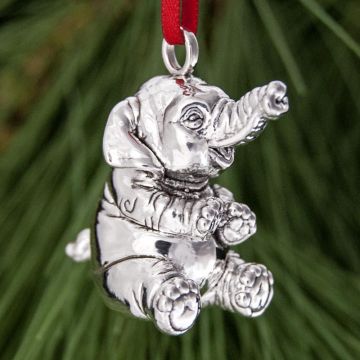 Donna Carter Designs Baby Elephant Sterling Ornament image