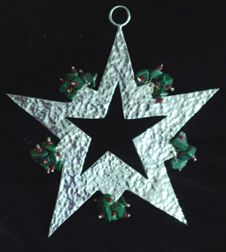 Emilia Castillo Star Malachite and Coral Sterling Ornament image