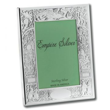 Empire Silver Birth Record Frame Sterling image