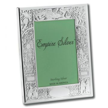 Empire Silver Birth Record Frame Sterling image