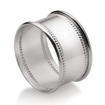 Empire Silver Beaded Napkin Ring Sterling image