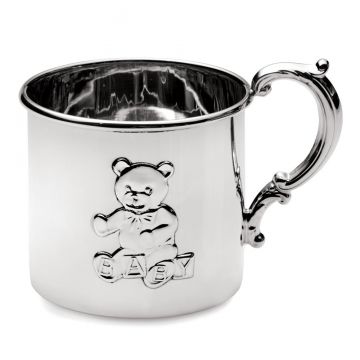Empire Silver Teddy Bear Baby Cup Sterling image