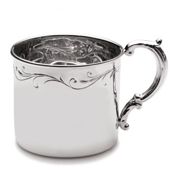 Empire Silver Floral Baby Cup Sterling image