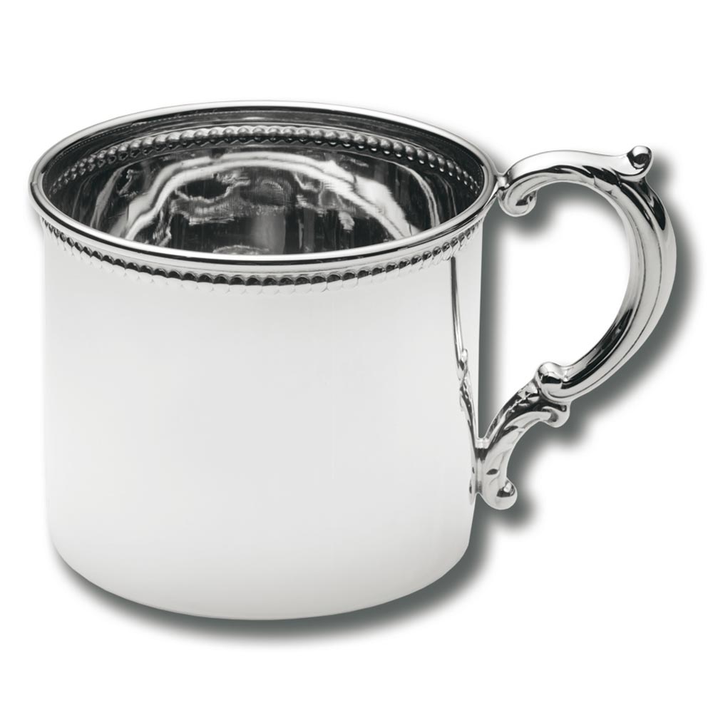 Sterling Collectables Empire Silver Beaded Baby Cup Sterling