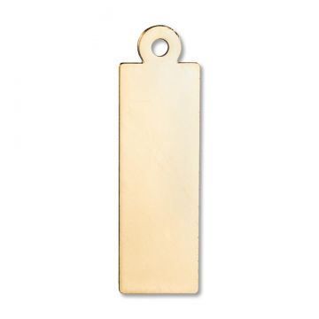 Large Rectangular Engravable Gold Plated Tag