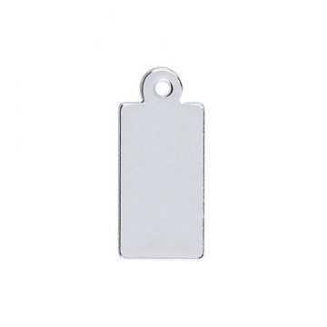 Small Rectangular Engravable Sterling Tag