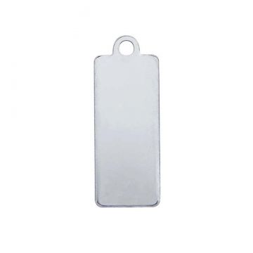 Large Rectangular Engravable Sterling Tag