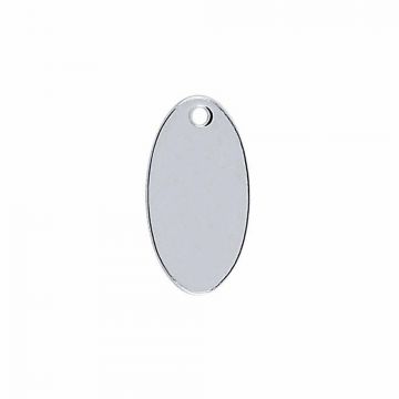 Small Oval Engravable Sterling Tag