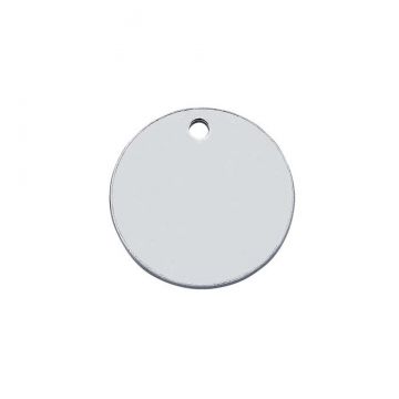 Round Engravable Sterling Tag