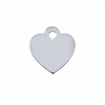 Heart Shaped Engravable Sterling Tag