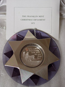 1975 Franklin Mint Annual Ornament Sterling & Lucite