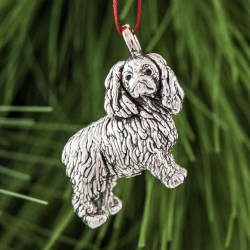 Galvanique Cocker Spaniel Sterling Ornament