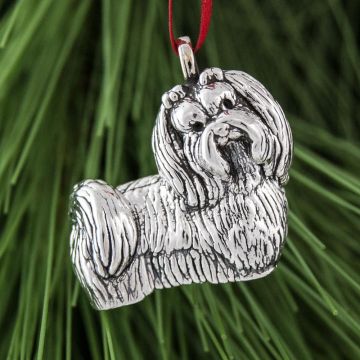Galvanique Shih Tzu Sterling Ornament