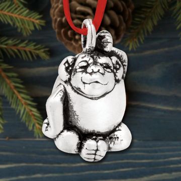 Galvanique Chinese Zodiac Monkey Sterling Pendant Ornament