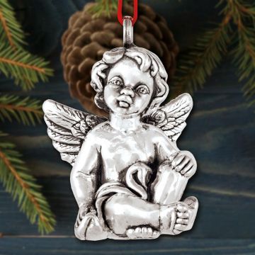 Galvanique Blissful Cherub Sterling Ornament image
