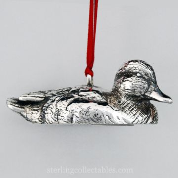George DeLodzia Mallard Duck 3-D Sterling Ornament image