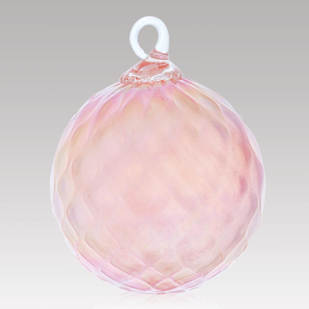Glass Eye October Pink Opal Ornament