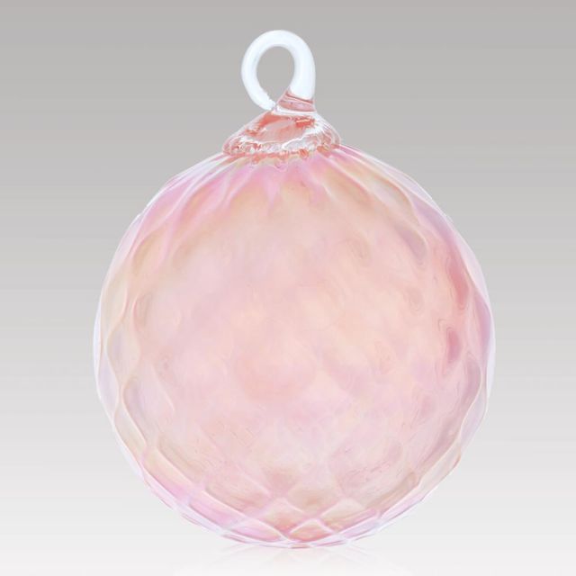 Glass Eye October Pink Opal Ornament