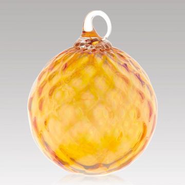 Glass Eye November Citrine Diamond Facet Ornament