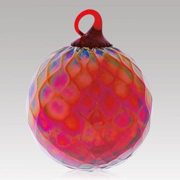 Glass Eye January Garnet Red Ornament