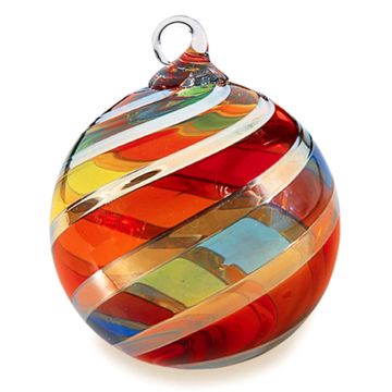 Glass Eye Rainbow Platinum Twist Designer Series Ornament image