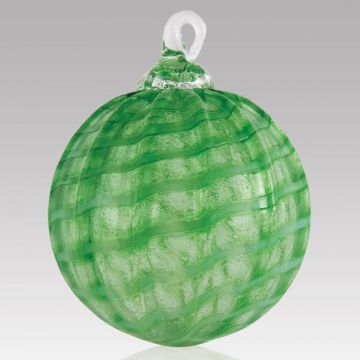 Glass Eye Festive Green Ball Ornament