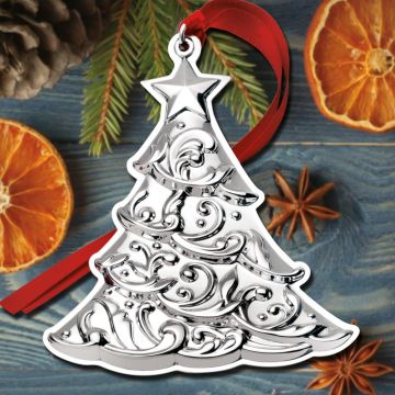 2017 Gorham Christmas Tree 1st Edition Sterling Ornament image
