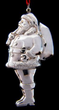 1976 Gorham Santa with Bag Sterling Ornament image