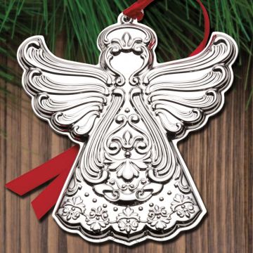 2018 Gorham Chantilly Angel 11th Edition Sterling Ornament image