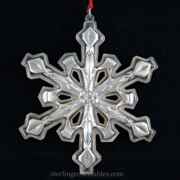 1980 Gorham Snowflake Silverplate Ornament image
