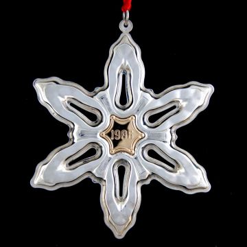 1986 Gorham Snowflake Sterling Ornament image