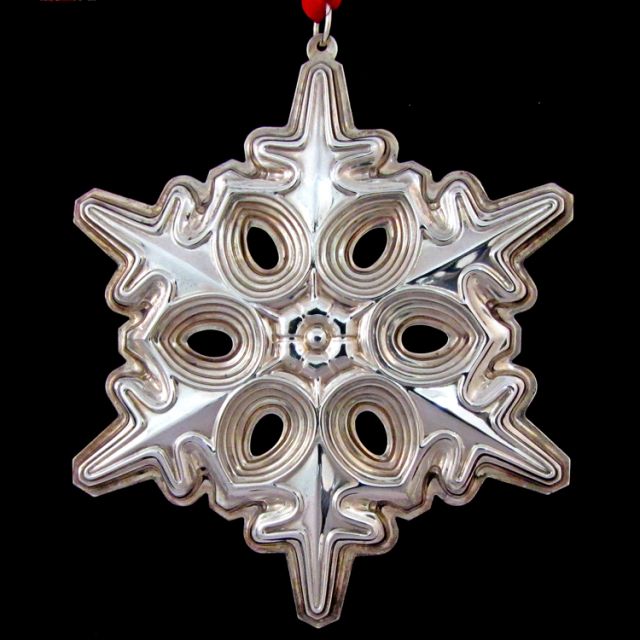1991 Gorham  Snowflake Sterling Ornament