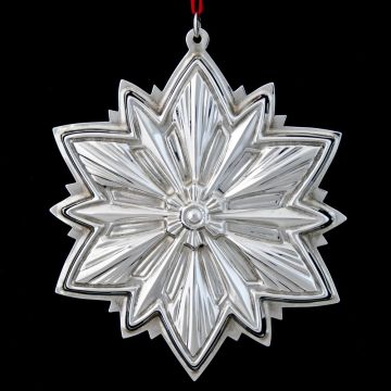 1993 Gorham Snowflake Sterling Ornament Gift Box image