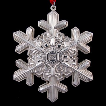 1994 Gorham Snowflake Sterling Ornament image