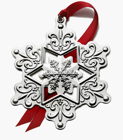 2009 Gorham Snowflake Sterling Ornament image