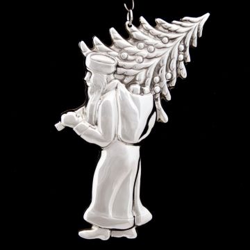 1976-77 Gorham American Heritage St. Nick with Tree Sterling Ornament