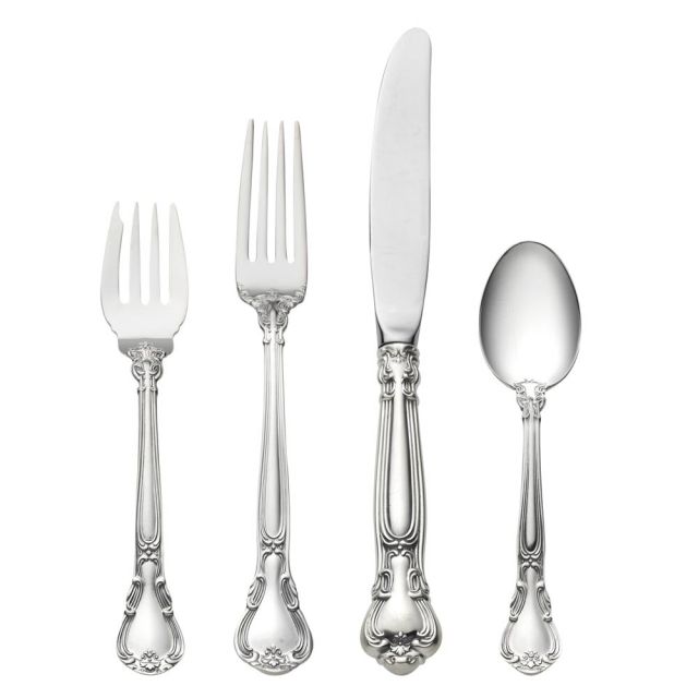 4pc Chantilly by Gorham Sterling Silver Regular Size Place Setting s 
