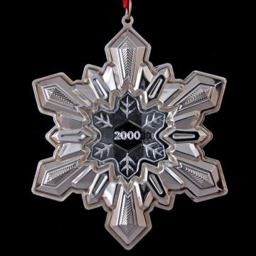 2000 Gorham Millennium Snowflake Crystal and Sterling image