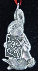 1990 Peter Rabbit Sterling Ornament
