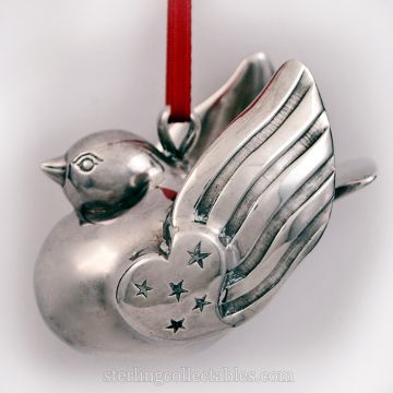Hand & Hammer America at Peace 3-D Weighted Sterling Ornament image